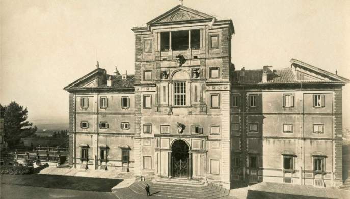 L'antica facciata di Villa Aldobrandini