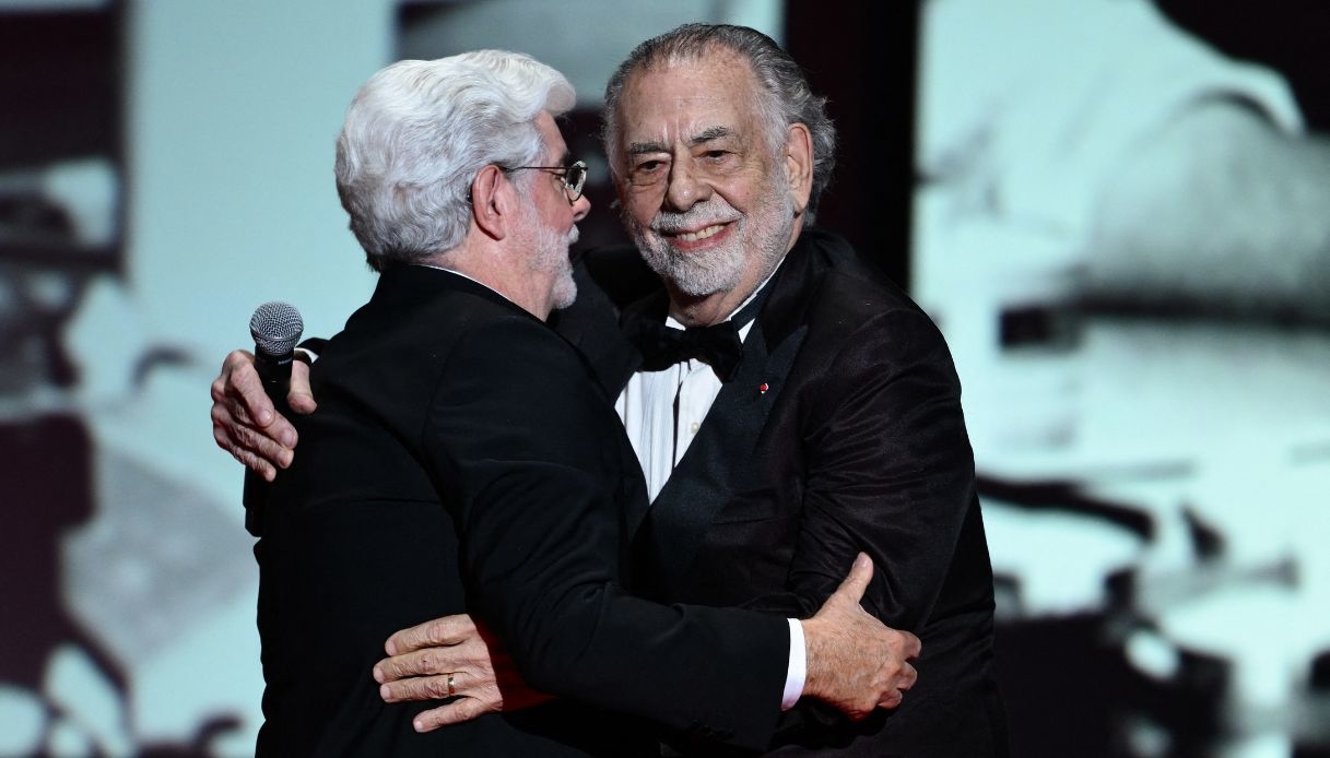 L'abbraccio tra George Lucas e Francis Ford Coppola