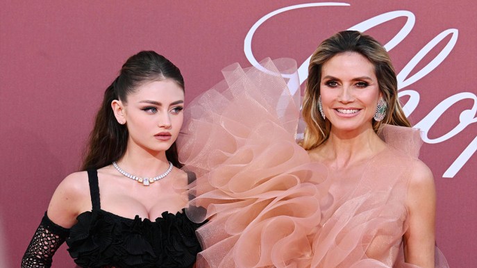 Heidi Klum e la figlia a Cannes 2024, look di trasparenze a confronto