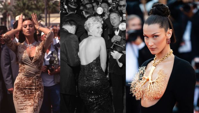 Monica Bellucci, Cannes 1997 Bella Hadid, Cannes 2021 Kim Novak, Cannes 1956