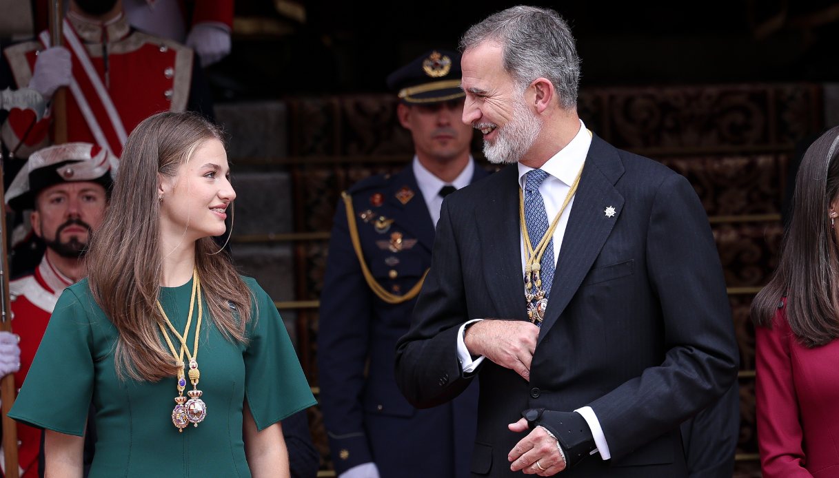 Leonor e il padre Felipe VI di Spagna