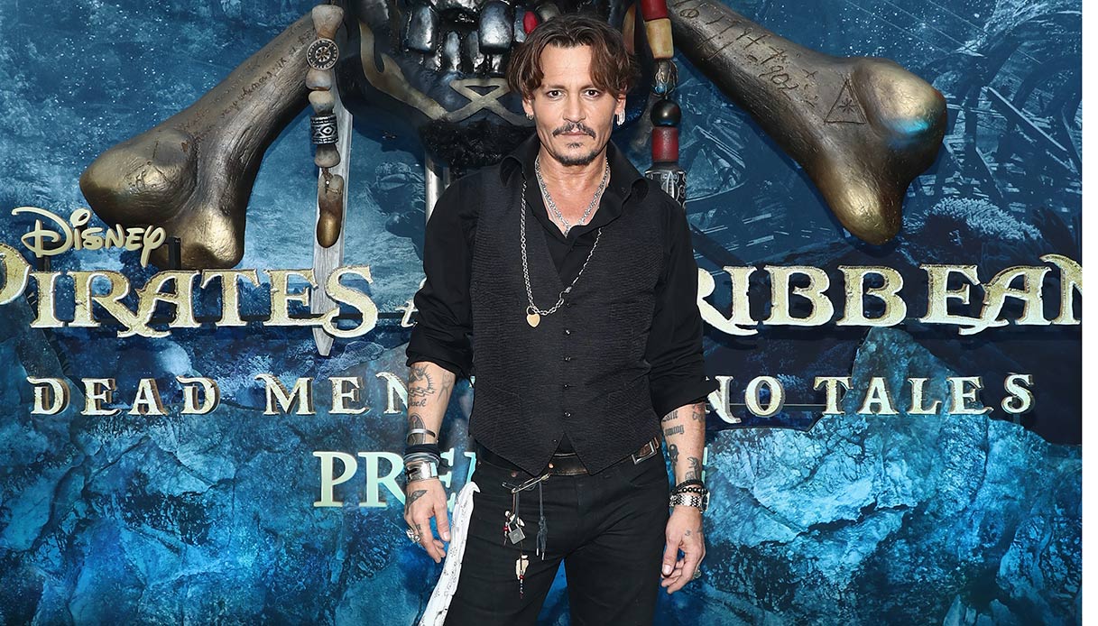 Johnny Depp alla premiere dei "Pirati dei Caraibi, la vendetta di Salazar" nel 2017