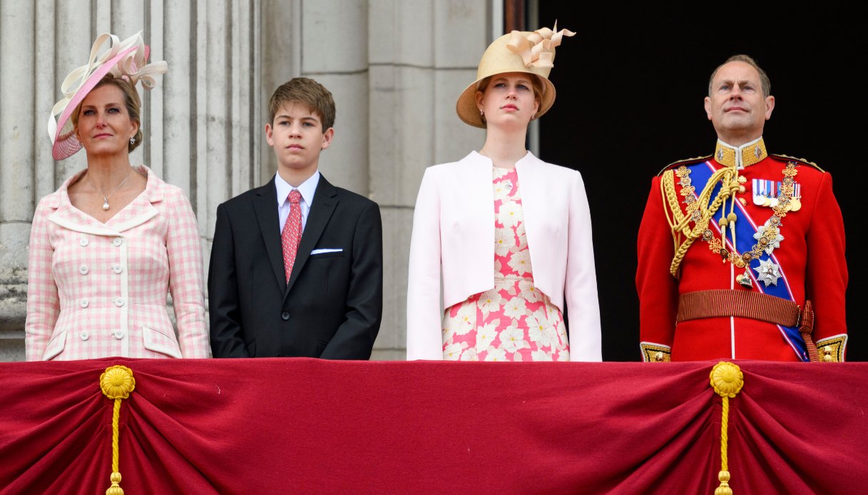 Sophie ed Edoardo con i figli al Giubileo di Platino di Elisabetta II