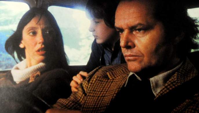 Shelley Duvall e Jack Nicholson in una scena di Shining