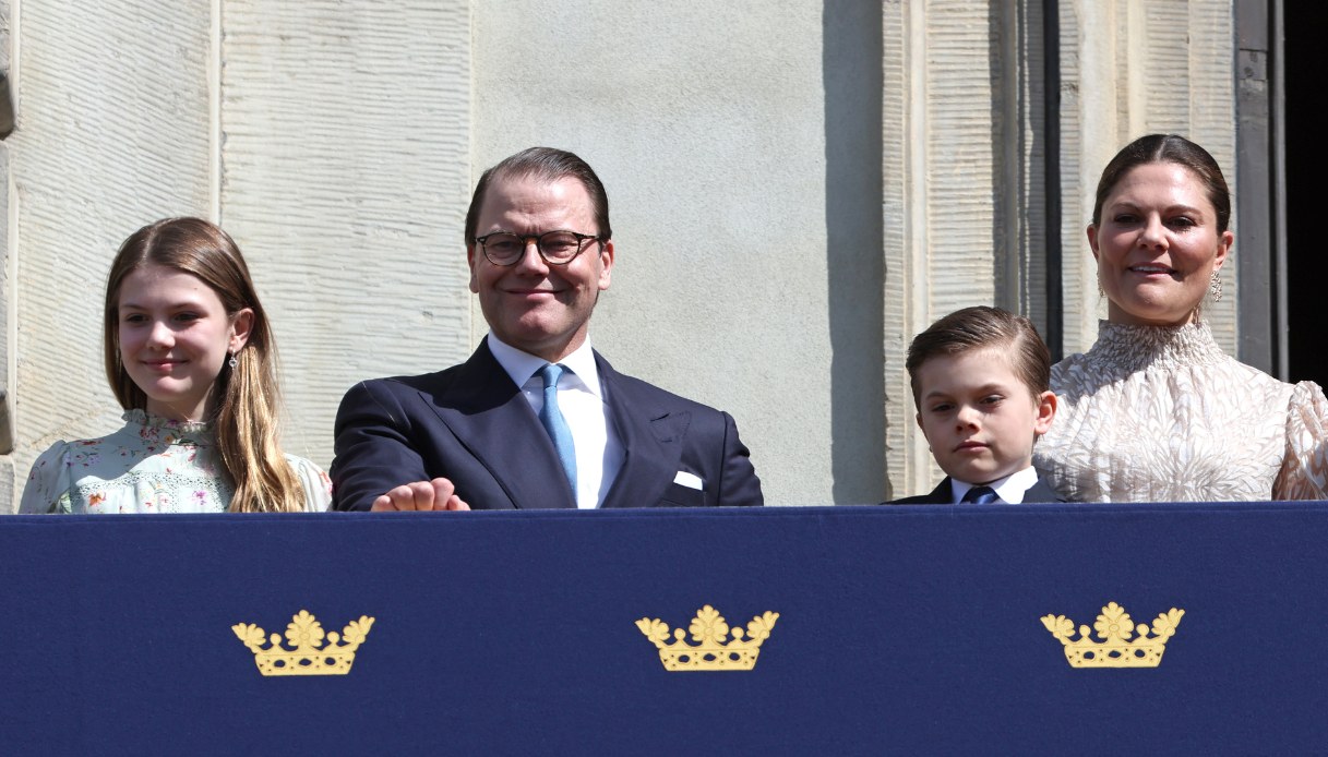La Principessa Estelle, il Principe Daniel, il Principe Oscar e Victoria, Principessa ereditaria di Svezia