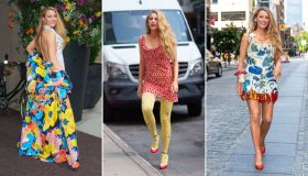 Blake Lively osa con il look: stampe, colori sgargianti e focus sugli accessori