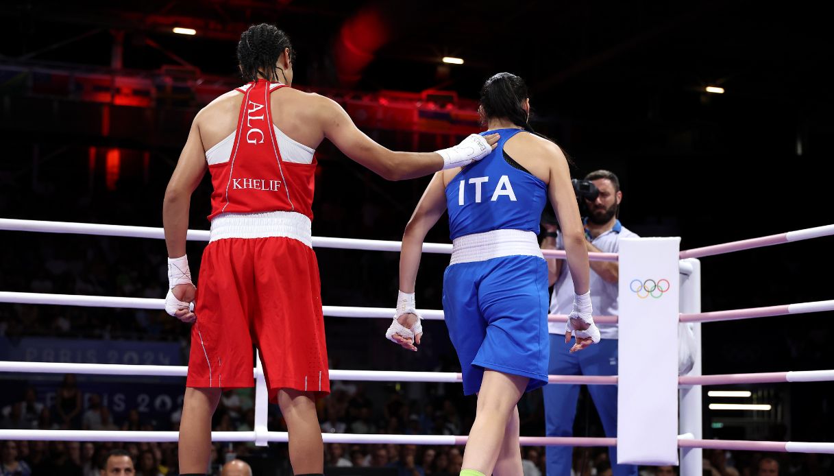 Imane Khelif e Angela Carini post incontro a Parigi 2024