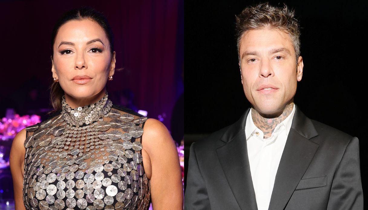 Eva Longoria, trasparenze audaci agli AmFar di Venezia, ma l’attezione è tutta per Fedez
