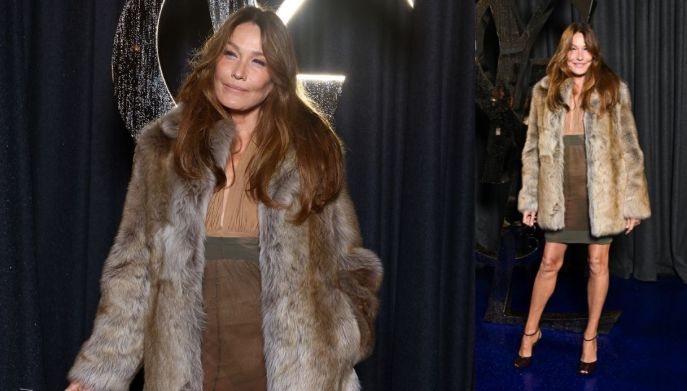 Carla Bruni trés chic alla Paris Fashion Week