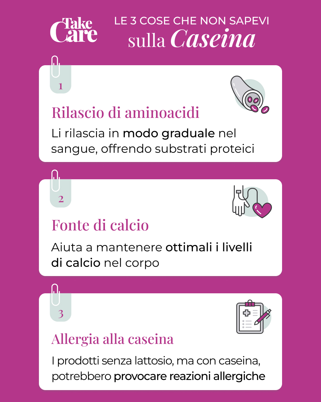 Infografica sulla caseina