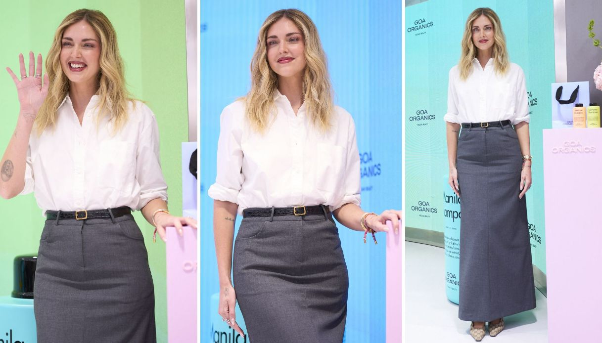 Il vestito di Chiara Ferragni a Madrid