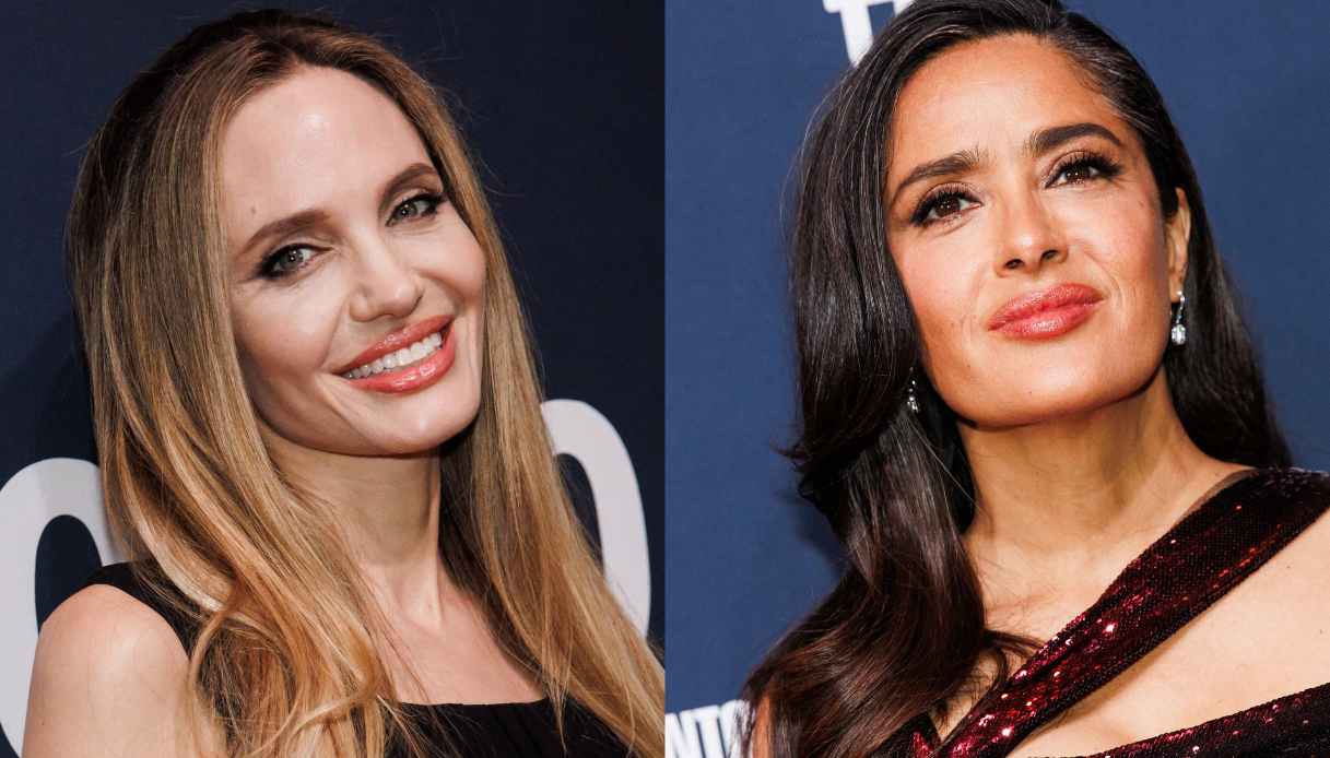 Angelina Jolie, look da super diva a Toronto con l’amica Salma Hayek