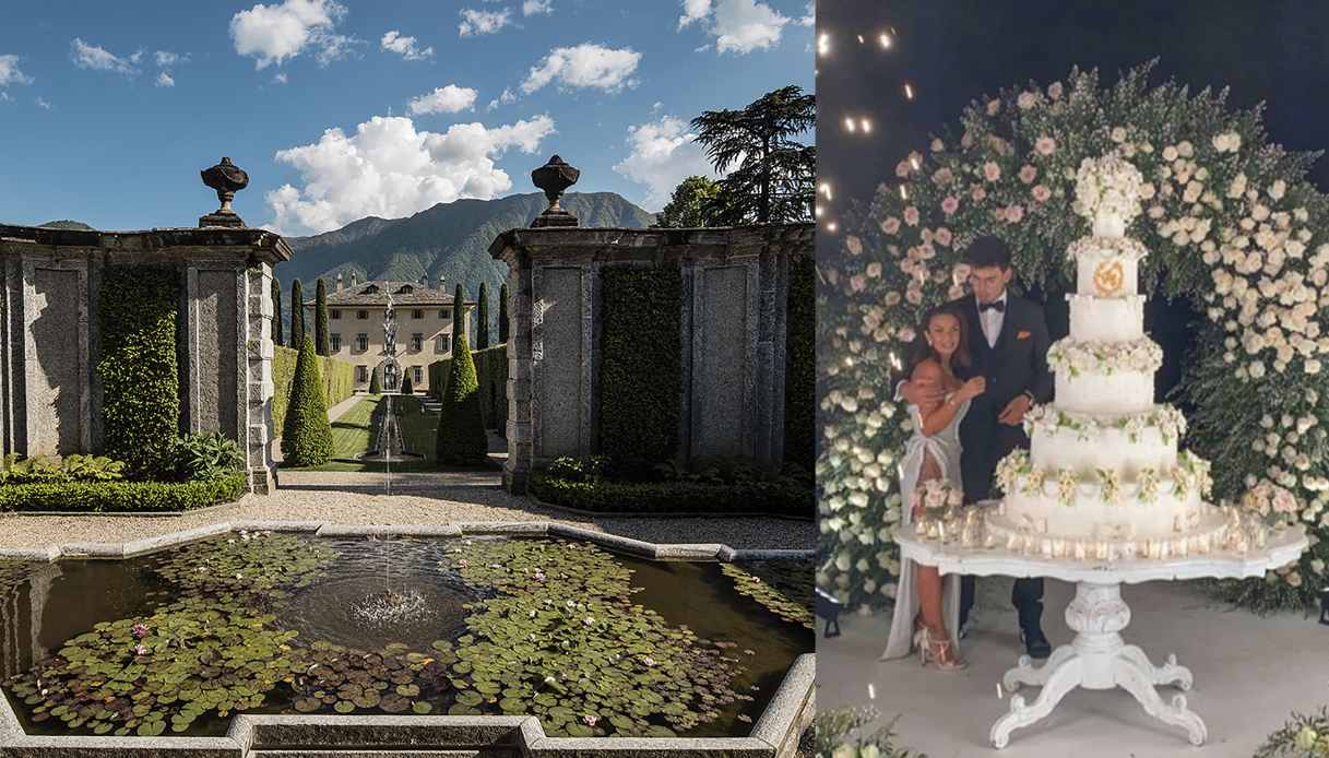 Le nozze di Elettra e Afrojack a villa Balbiano