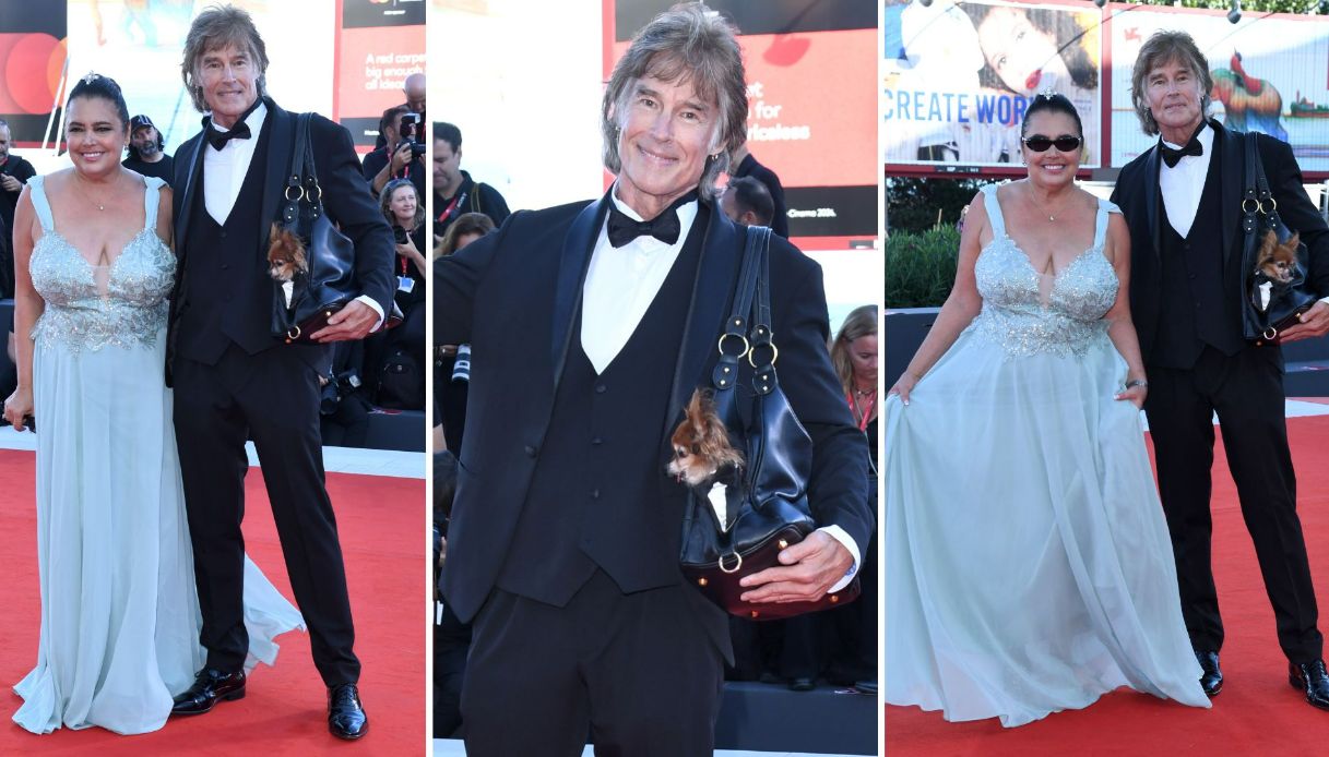 Ronn Moss con la moglie e il cane a Venezia 2024