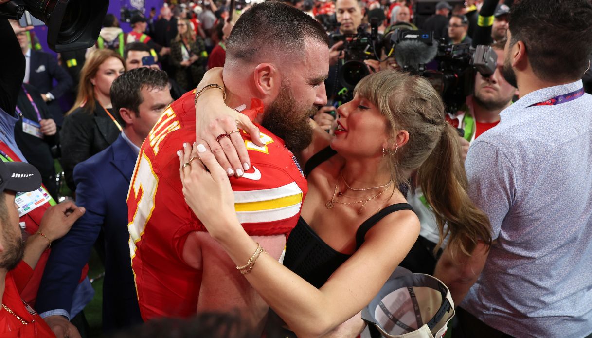 Taylor Swift e Travis Kelce al Super Bowl