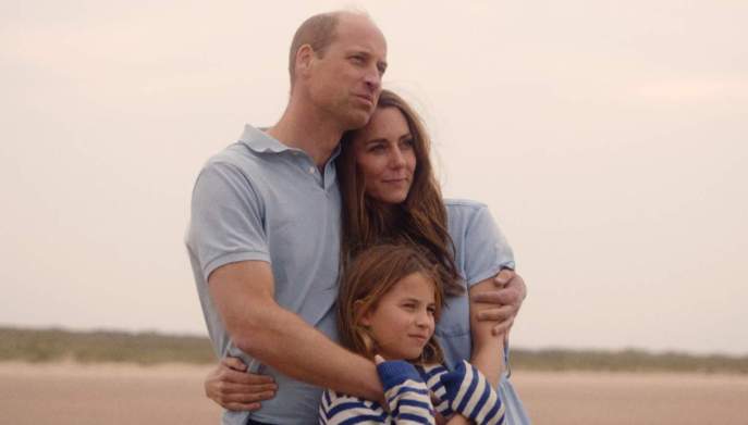 William e Kate con la piccola Charlotte