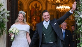 Le nozze da sogno di Theodora di Grecia: abito senza spalline e tiara scintillante