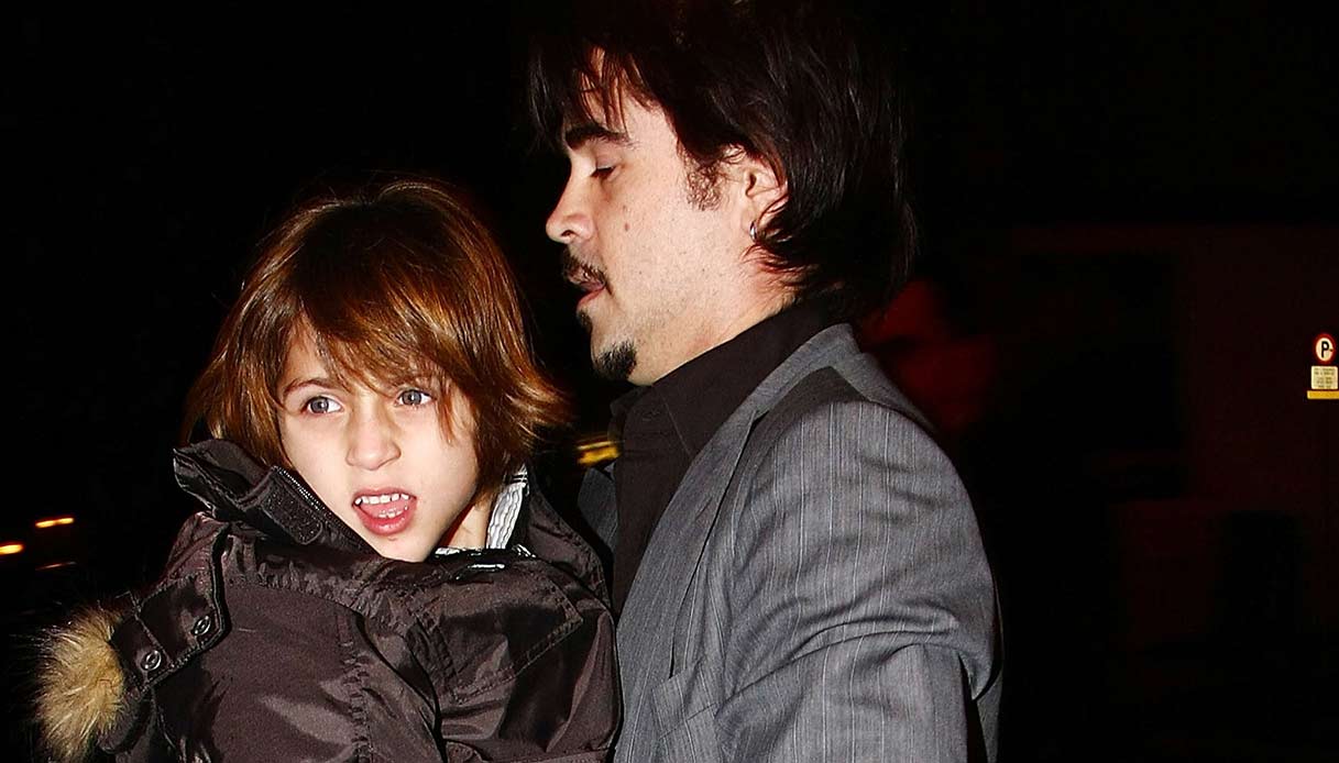 Colin Farrell e suo figlio James nel 2009