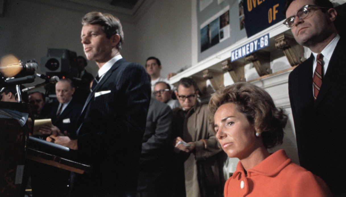 Ethel Kennedy in campagna elettorale col marito Robert F. Kennedy nel 1968