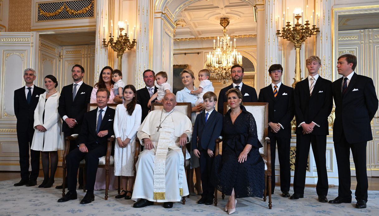 Papa Francesco e la famiglia Granducale lo scorso settembre