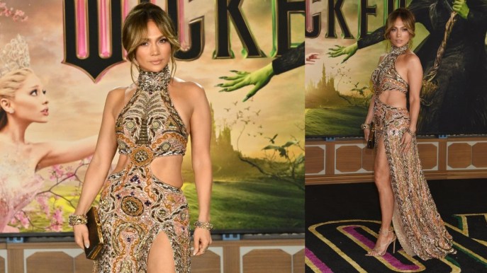 Jennifer Lopez, spacco profondo e cut out sfacciati: il look non lascia indifferenti