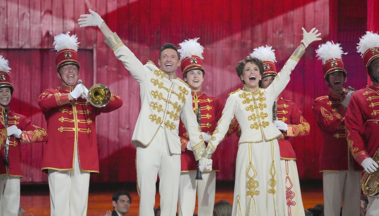 Hugh Jackman e Sutton Foster nel musical The Music Man