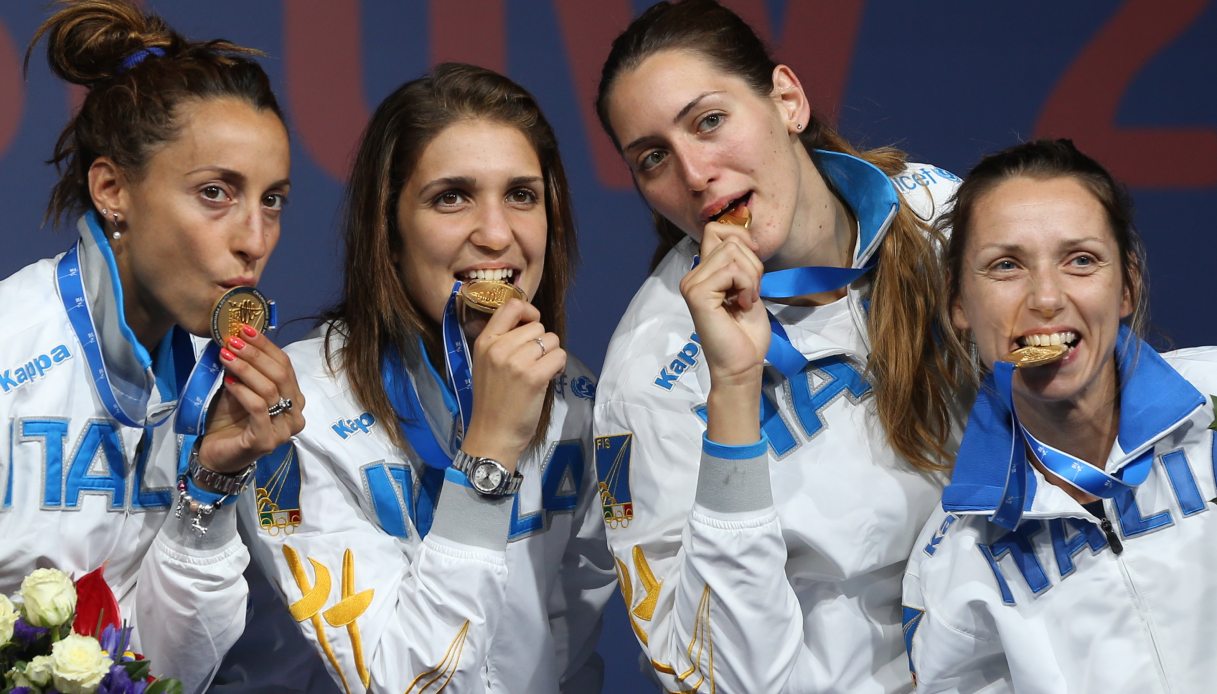 Elisa Di Francisca, Arianna Errigo, Martina Batini e Valentina Vezzali 