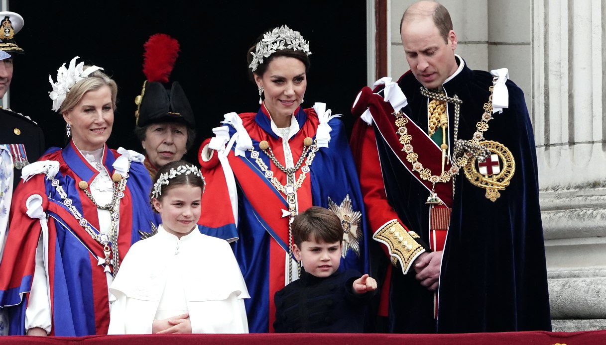 Sophie, Anna e Kate all'incoronazione di Carlo III