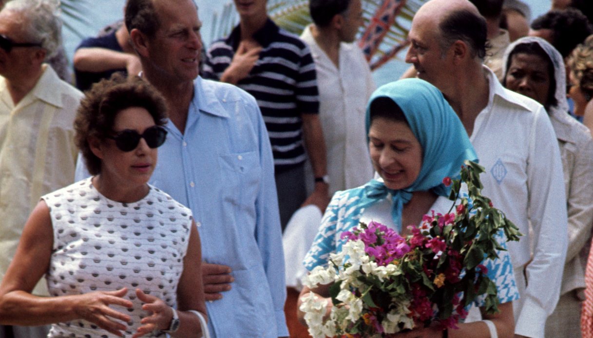 La Principessa Margaret con la sorella Elisabetta II a Mustique