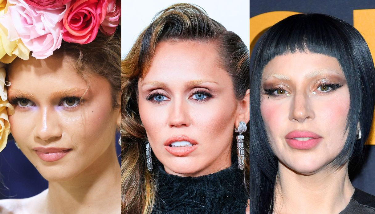 Le sopracciglia ci sono, ma non si vedono: da Lady Gaga a Miley Cyrus, impazzano le bleached brows