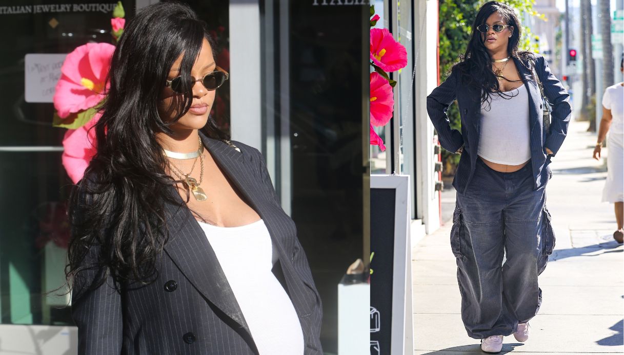 Rihanna, gravidanza agli sgoccioli e look da diva
