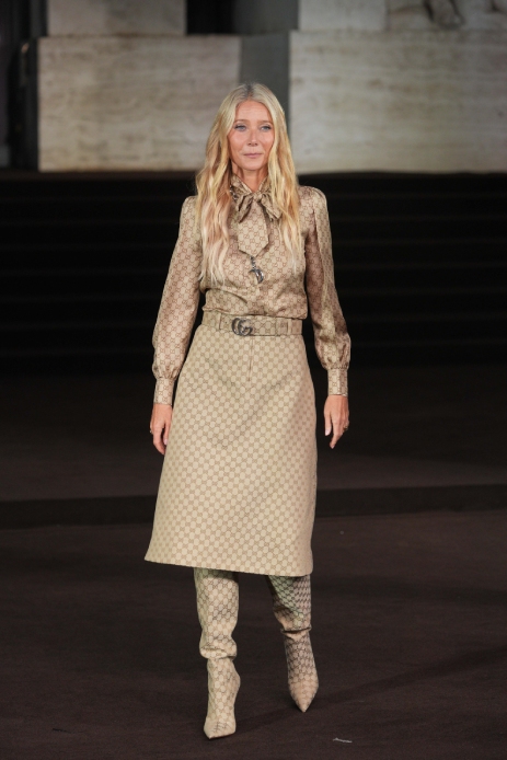 Gwyneth Paltrow per Gucci alla Milano Fashion Week 2025