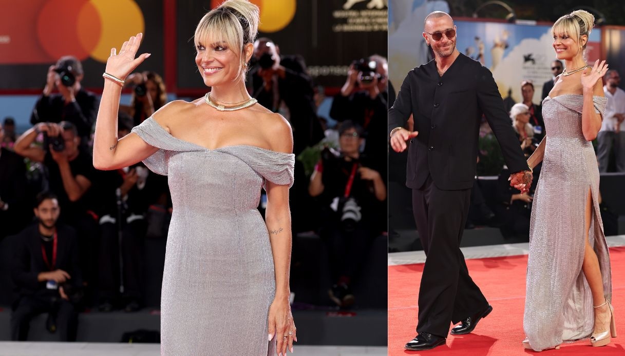 Micaela Ramazzotti insieme al compagno Claudio Pallitto a Venezia