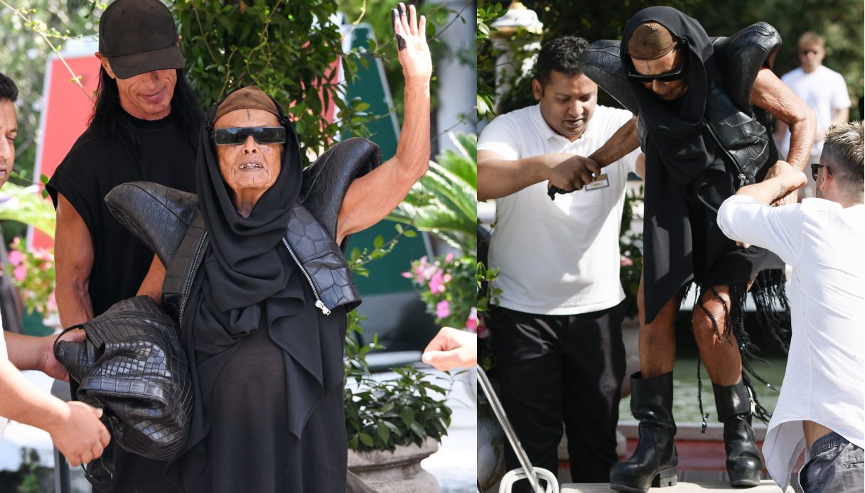 Mich&egrave;le Lamy e Rock Owens a Venezia 82