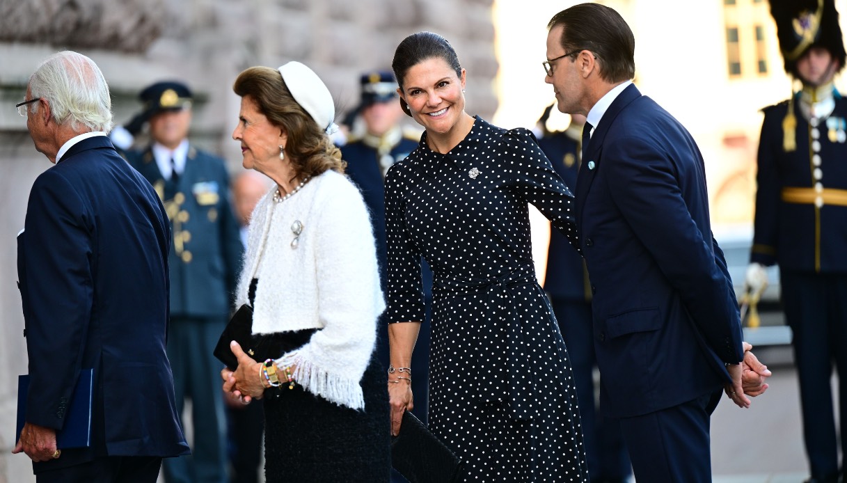 Vittoria di Svezia e la Regina Silvia in tweed