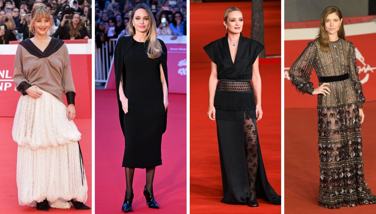 Festa del Cinema di Roma 2025, dal look minimal di Angelina Jolie al pizzo di Carolina Crescentini: quello che ci ha fatto sognare