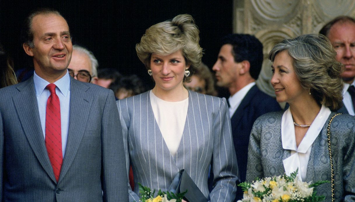 Diana con Juan Carlos e Sofia di Spagna