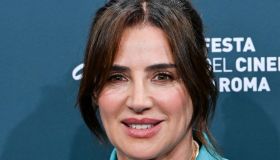 Festa del Cinema di Roma, Luisa Ranieri risplende con il look mannish azzurro