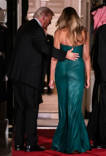 La silhouette perfetta dell'abito di Melania Trump