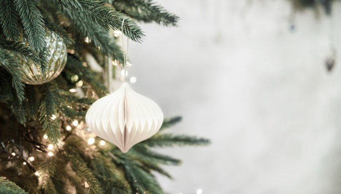 Cloud Dancer decorazioni casa Natale