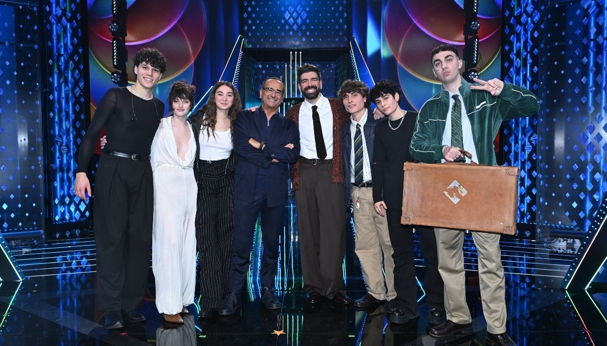 Gianluca Gazzoli, Carlo Conti e i finalisti di "Sanremo Giovani"