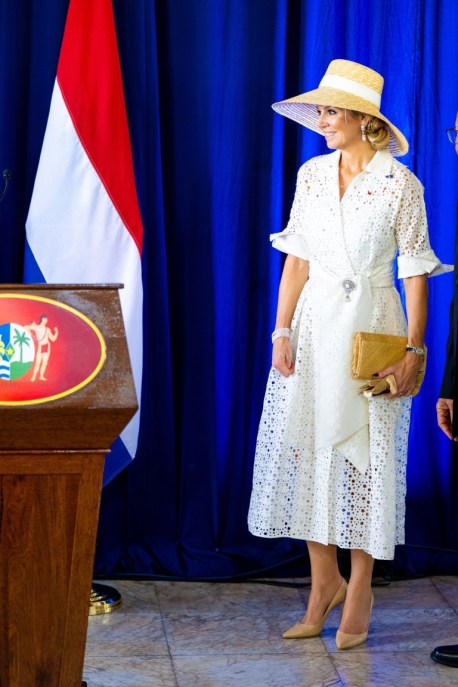 Maxima d'Olanda abito bianco