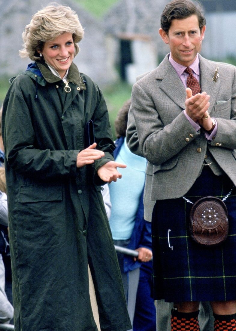 Lady Diana con giacca barbour