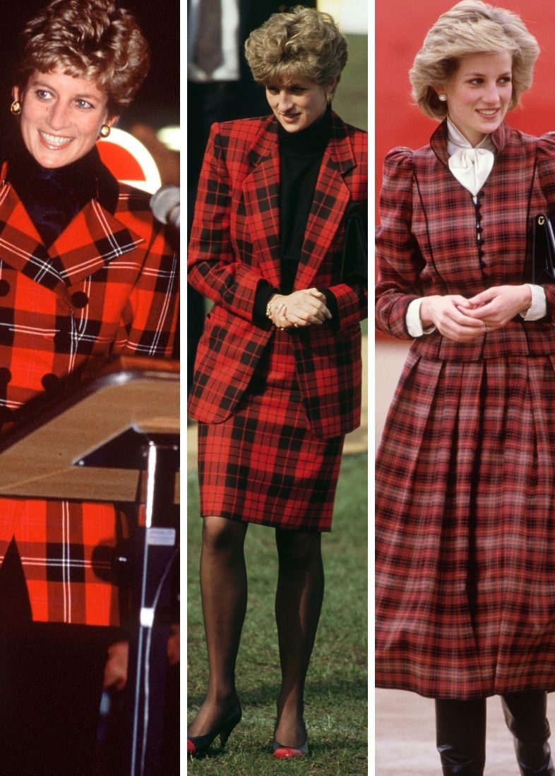 Lady Diana in tartan