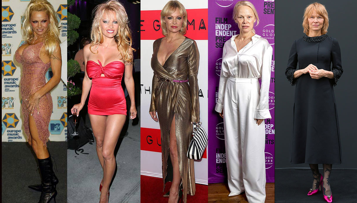 Pamela Anderson, l’incredibile trasformazione dagli anni ’90 ad oggi