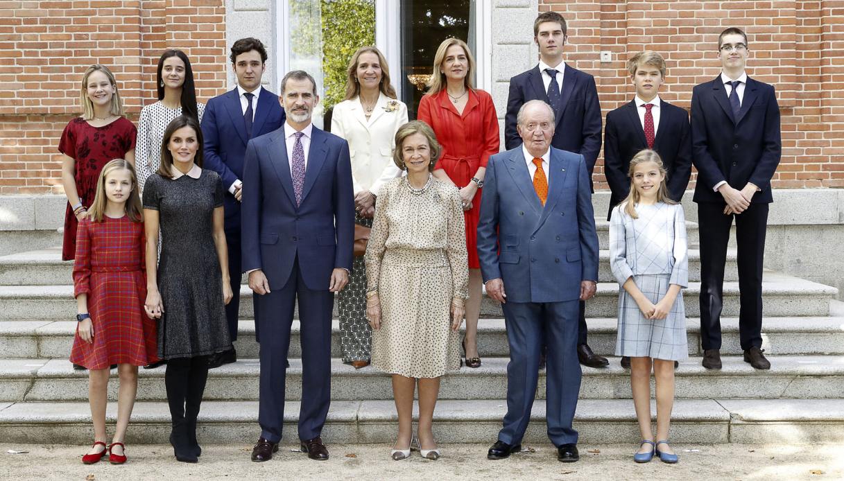La famiglia reale spagnola nel 2018