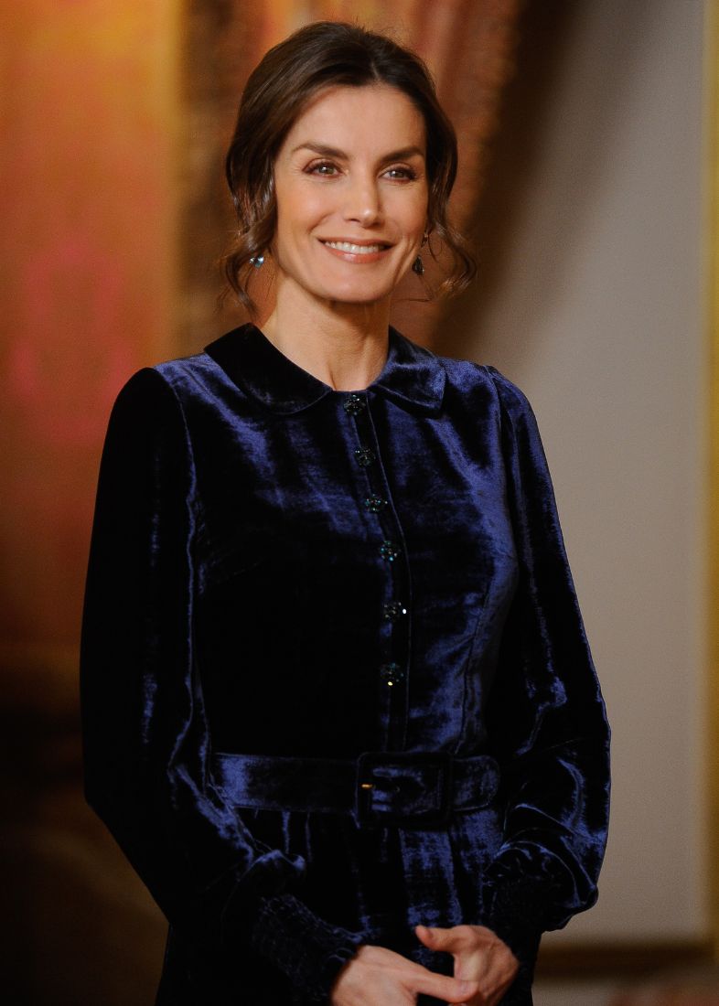 Letizia di Spagna con abito riciclato