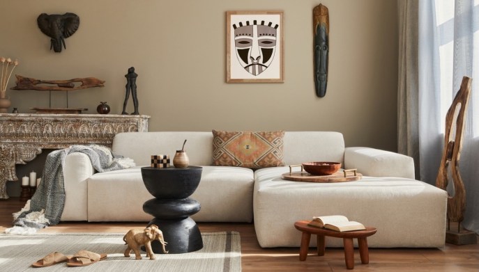 Stile Afrohemian soggiorno