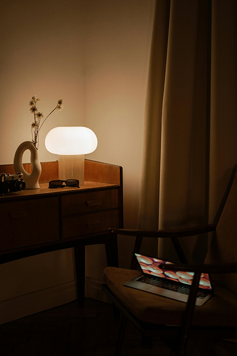 illuminazione soft home con luce calda e design morbido