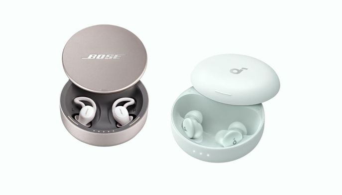 Due modelli di auricolari per dormire